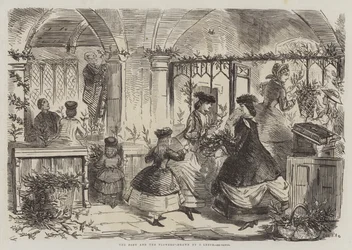 La fontaine et les fleurs